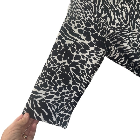 Covington Linen blend Shacket jacket shirt zebra print button down women’s shirt - Picture 4 of 8